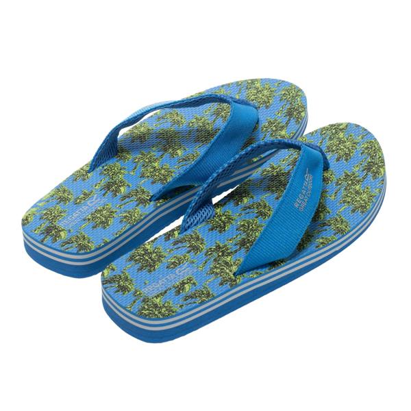 Regatta Mens Rico Flip Flops - Sharp Green/Sonic Blue - 