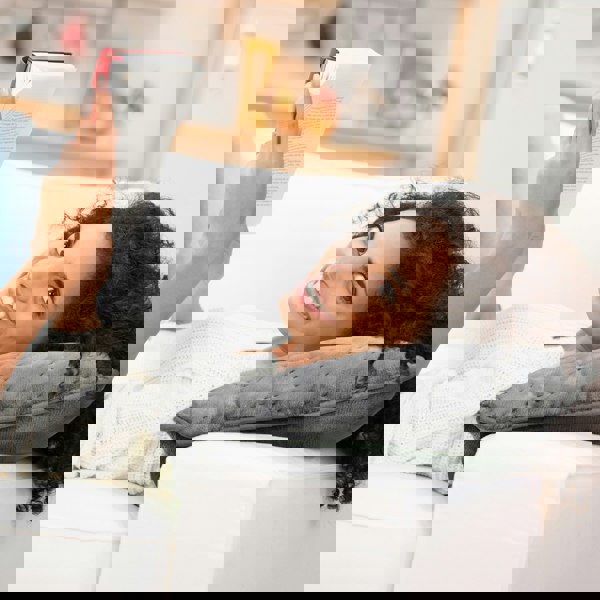 MONHOUSE Heated Pillow Grey Cushion - 3 Heat Settings - Detachable Controller - 45x45cm