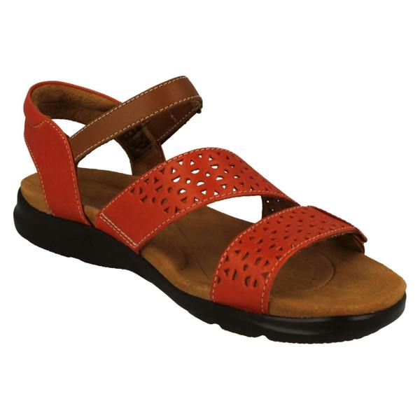 Clarks Ladies Clarks Cut Out Detailed Strappy Wedge Sandals Kitly Way