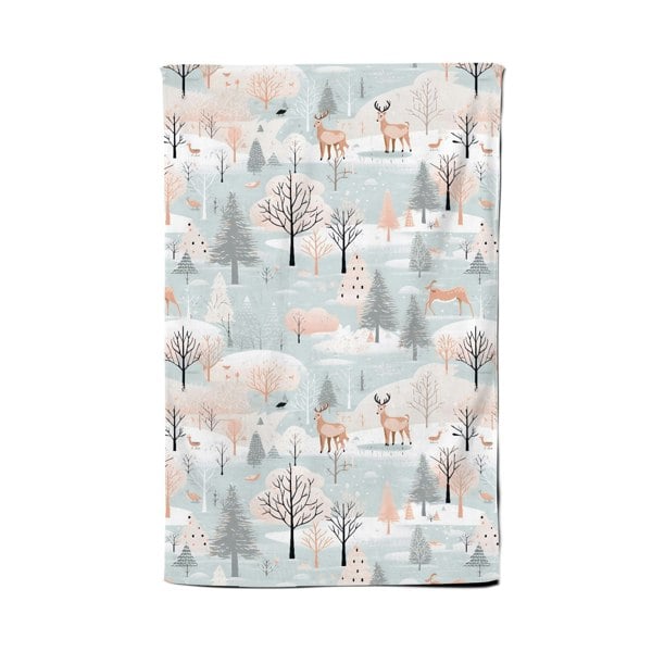 Warren Reed Whimsical Christmas Winter Wonderland Tea Towel