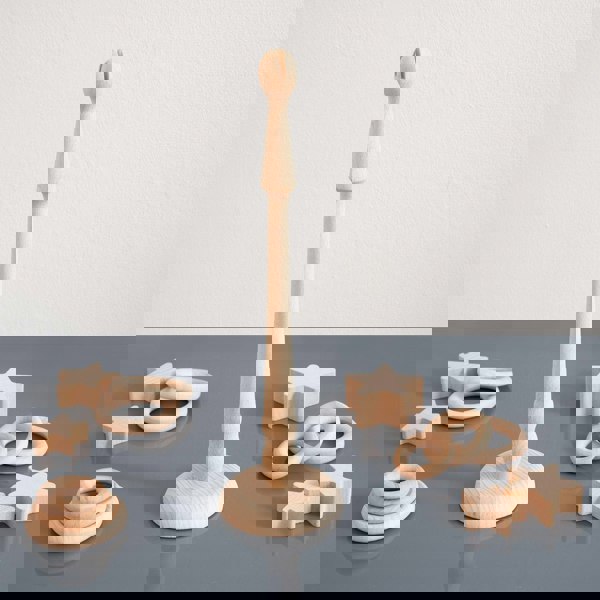 tickit Natural Wooden Ring Stand