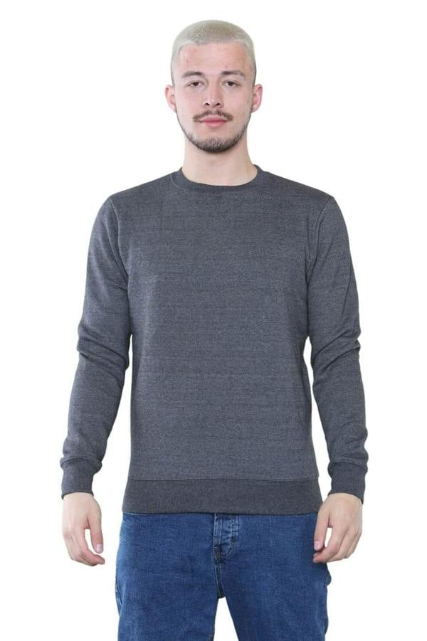 Elaina Fashion Men's Classic Grey Sweatshirt - Casual Comfort and Stylish Fit