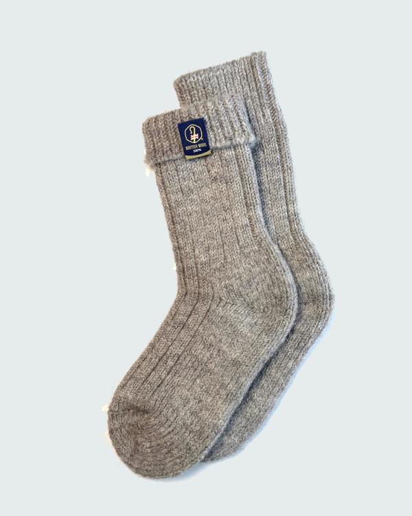Jemsox British Wool Boot Socks – Smoke | 100% British Wool Luxury Boot Socks