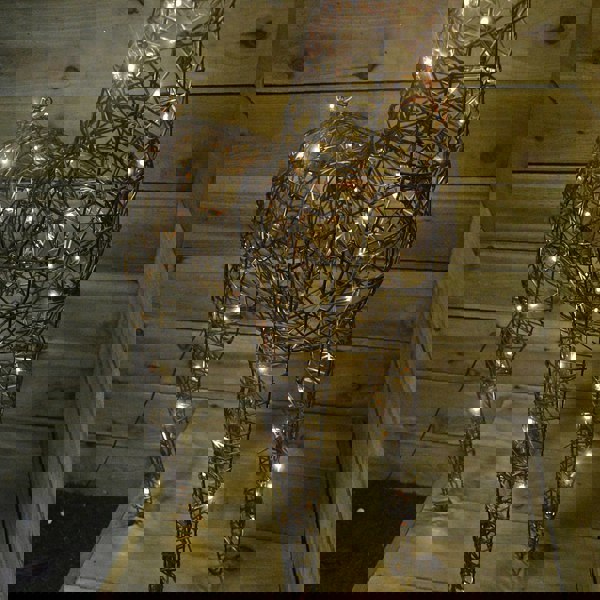 Samuel Alexander 1m (53") Brown Outdoor Standing Wicker Reindeer Decoration With LED Lights