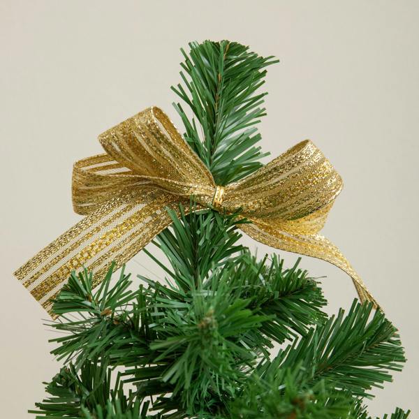 Samuel Alexander 50cm Mini Christmas Fir Tree in Plastic Pot with Gold Decorations