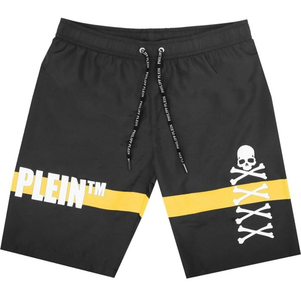 Philipp Plein TM Skull And Bones Swim Shorts - Black