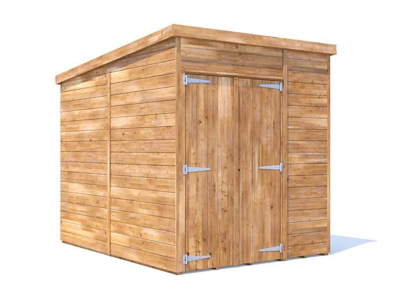 Dunster House Bike Shed 1.8 x 2.4m Garden Storage Building 15mm, Tongue & Groove Thick Walls & Pent Roof, Overlord Modular