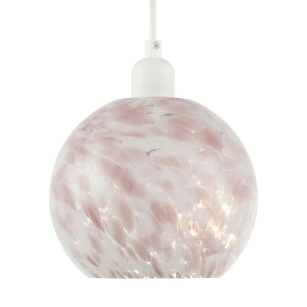 Modern Pink and White Snowflake 20cm Glass Pendant Ceiling Lamp Shade Image 5