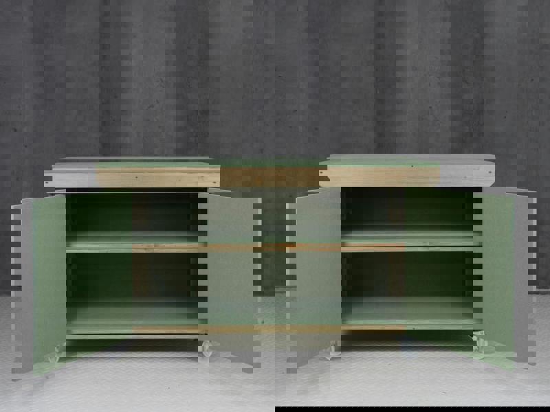 Arbor Garden Solutions Wooden UniMDF Moisture Resistant Workbench With Lockable Cupboard (V.9) With Wheels, Double Shelf