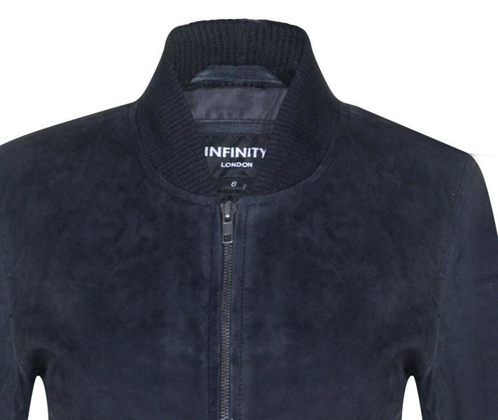 Infinity Leather Womens MA-1 Suede Bomber Jacket-Arnhem