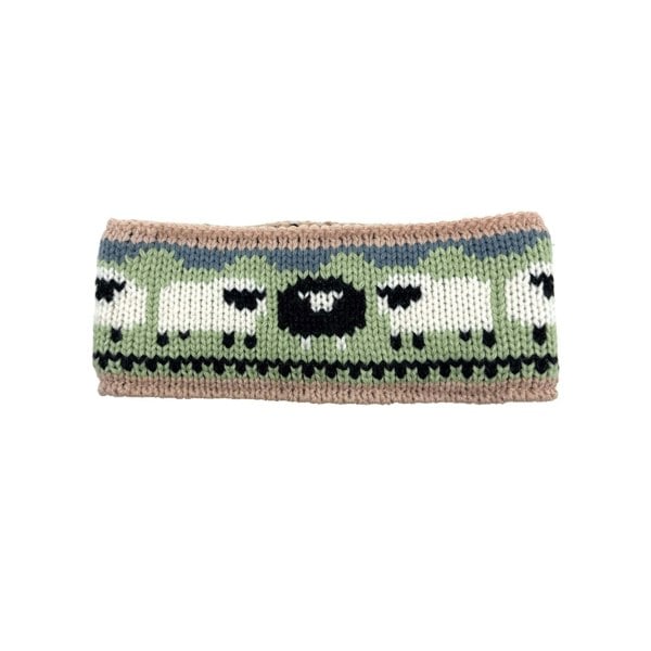 Aran Sheep Headband Blush Acrylic