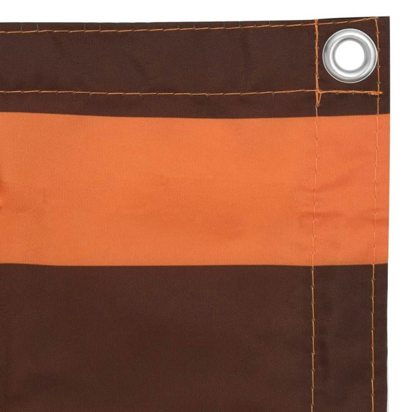 Berkfield Balcony Screen Orange and Brown 90x500 cm Oxford Fabric