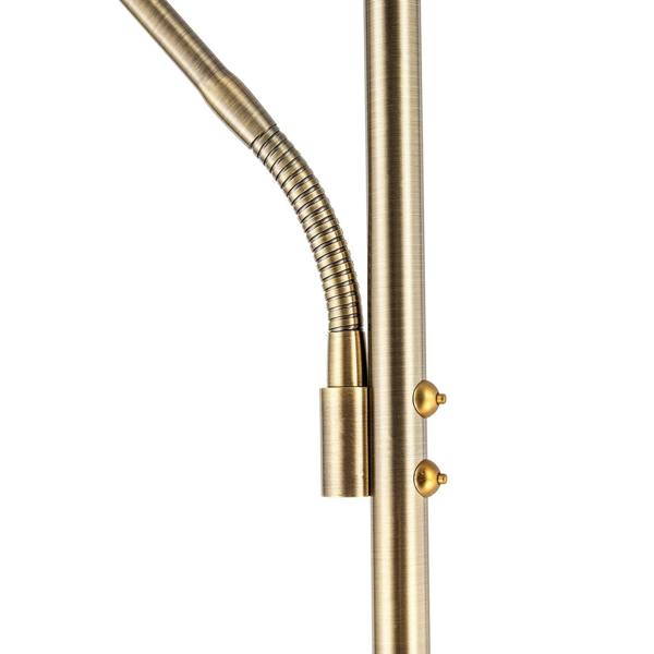 Halo LED Mother and Child Floor Lamp in Antique Brass with Dimmers Image 4