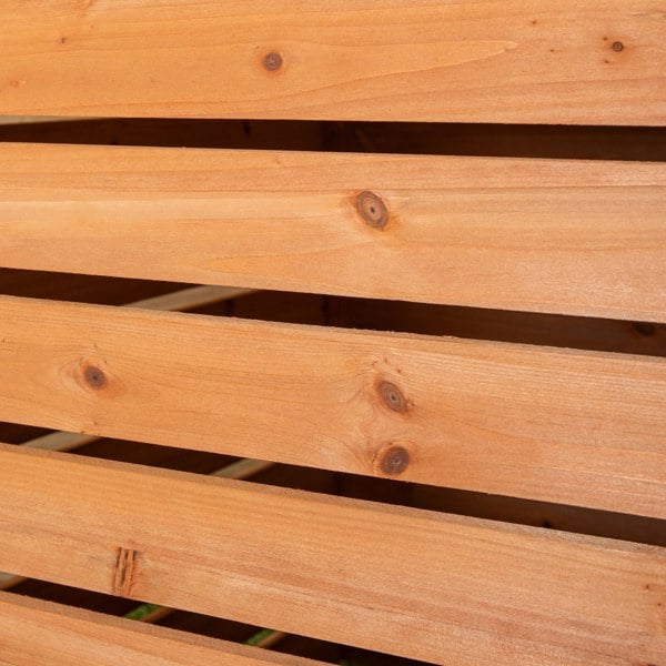 Samuel Alexander 74 x 71cm Large Wooden Garden Waste Compost Bin with Removable Lid & Bottom Door