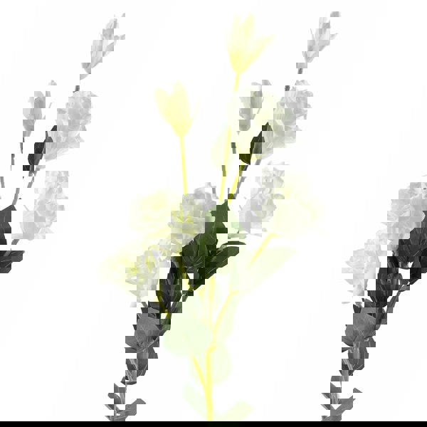 Leaf Pack of 6 x 80cm Artificial White Wild Rose Stem - 36 Flowers