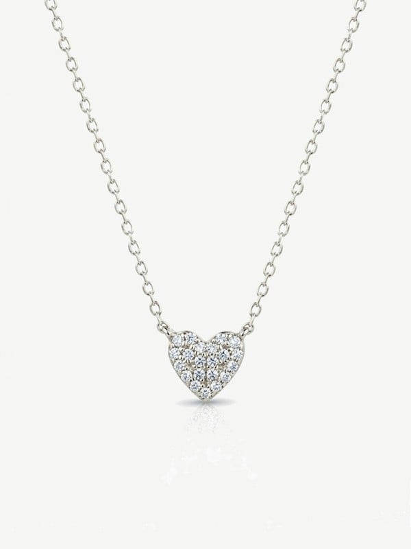 MUCHV Dainty Heart Necklace - Silver