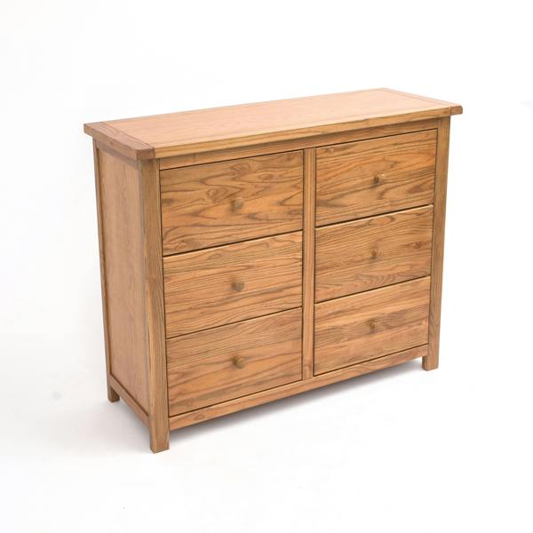 Cabinet Bits Trivento 6 Drawer Chest of Drawers Wood Knob