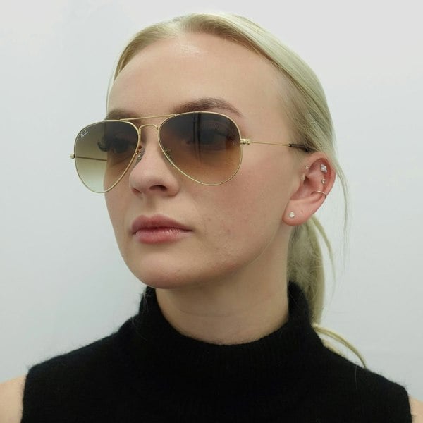 Ray-Ban Sunglasses Aviator RB3025 001/51 Gold Brown Gradient 55mm Small