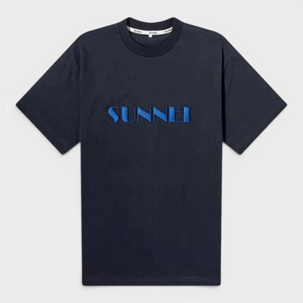 Sunnei Classic T-Shirt Big Logo Blue