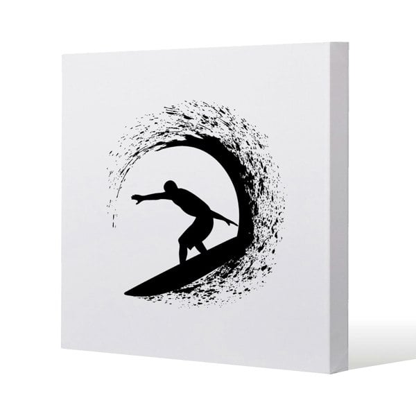 Benjamin Tate Design Surfer Silhouette (Canvas Print)