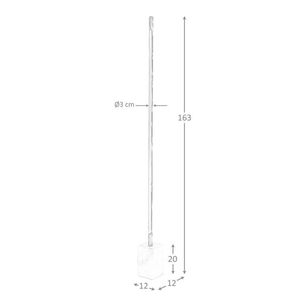 Angel Cerdá Black steel floor lamp with porcelain marble base 8101