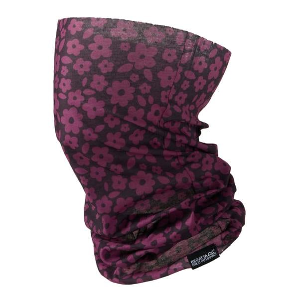 Regatta Childrens/Kids Multitube II Floral Snood - Violet Fig - 
