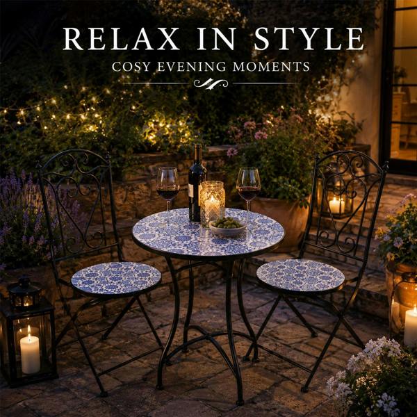 60cm Porto Mosaic Bistro Set image 8
