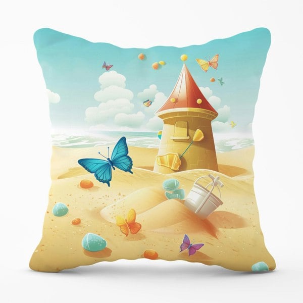 Warren Reed Butterflies On A Beach Holiday Cushions