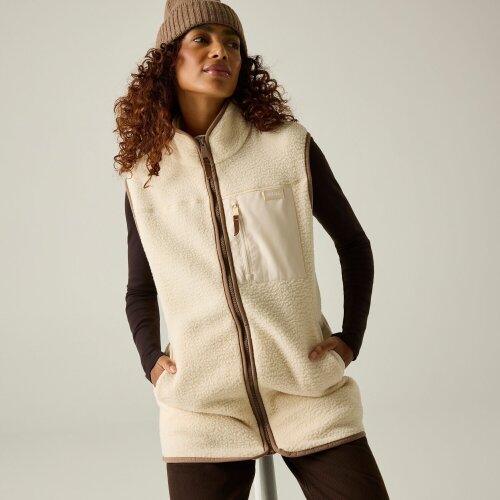 Regatta Womens Borg Longline Body Warmer - Light Vanilla/Mocha