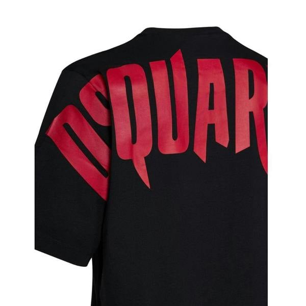 DSquared2 Mens Horror Text Logo T-Shirt - Black - 