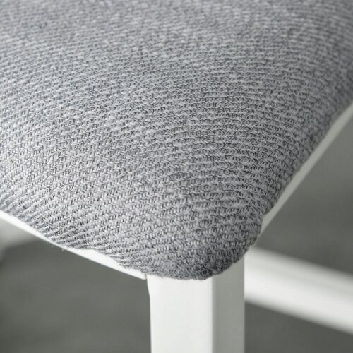 Wyld Haus Bavino Metal And Fabric Grey Round Dining Table With 4 Upholstered Stools