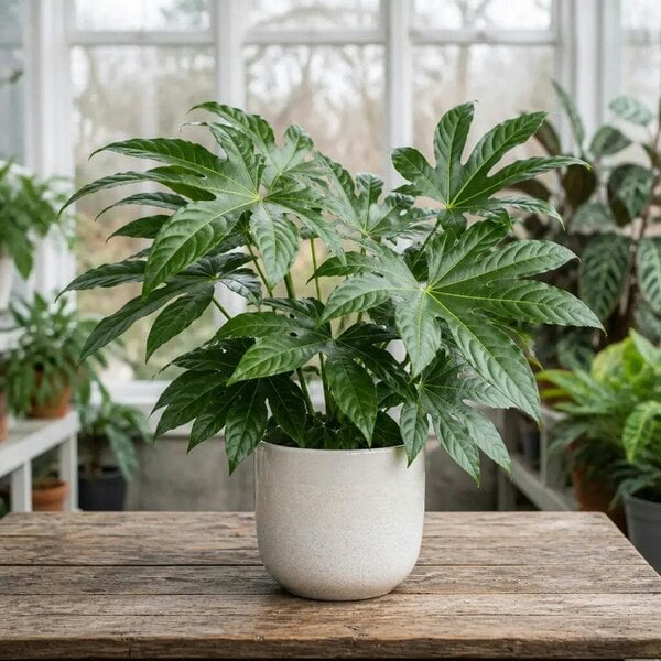 Fatsia Paper Plant – Large Glossy Green Foliage Evergreen Indoor and Outdoor Plant