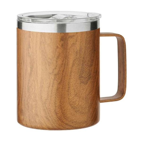 MidOcean Namib Wood Effect Double Wall 300ml Mug - Brown - 