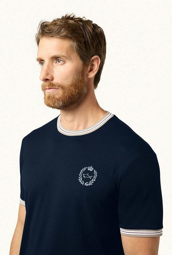 Paul & Shark X-Soft Cotton Jersey T-Shirt with Heraldic Embroidery