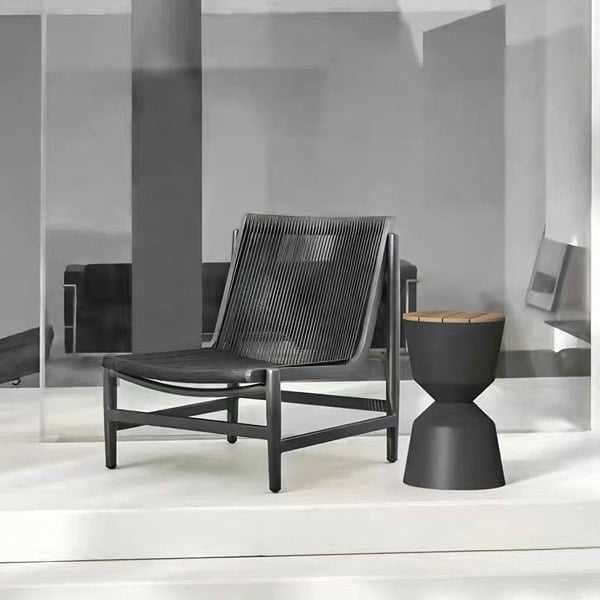 Weilai Concept Lavoie Outdoor Lounge Chair With Footstool, Rattan