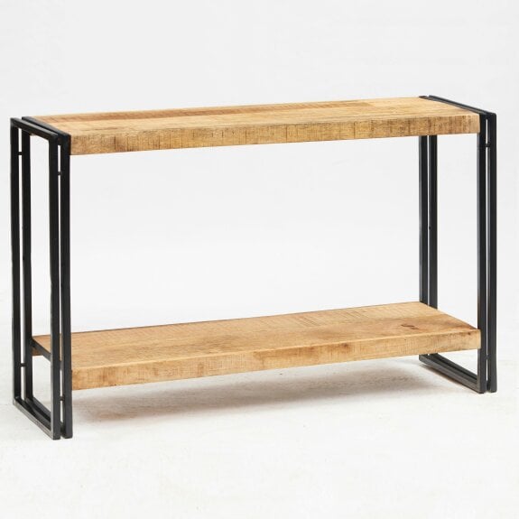Wyld Haus Toivakka Industrial Reclaimed Wood and Metal Console Table