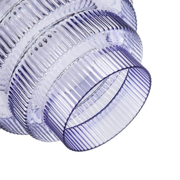 Tiered Stepped Design Smoked Lavender Glass Pendant Ceiling Lamp Shade Image 5
