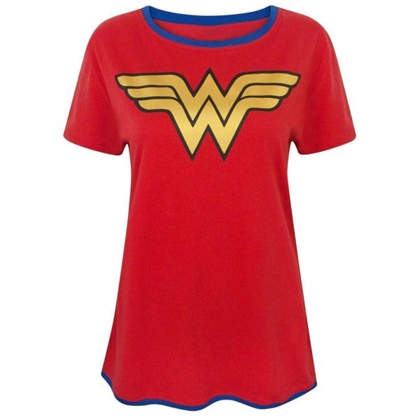 Wonder Woman Womens Metallic Logo T-Shirt - Red