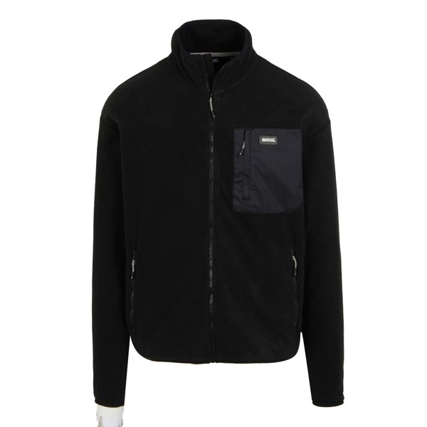 Regatta Mens Frankie Full Zip Fleece Jacket - Black