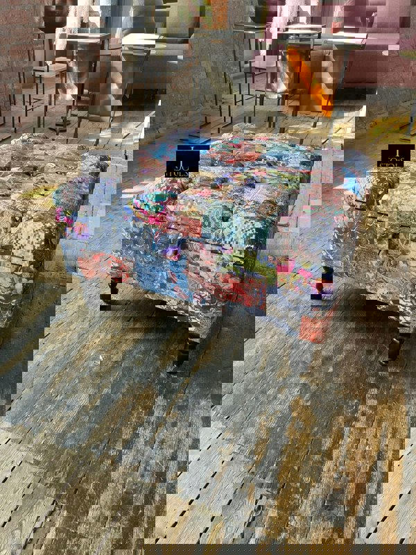 ISTOOLS Premium Handmade Damask Multicolour Storage Ottoman Bench – UK Storage Seat & Coffee Table