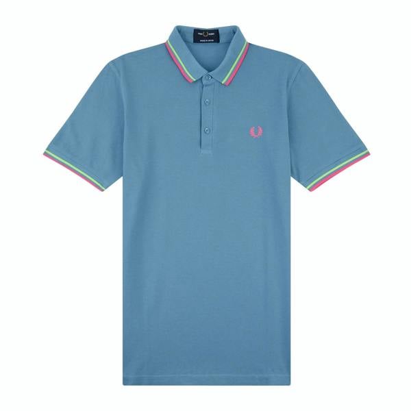 Fred Perry Mens Pique Polo Shirt - Blue - 