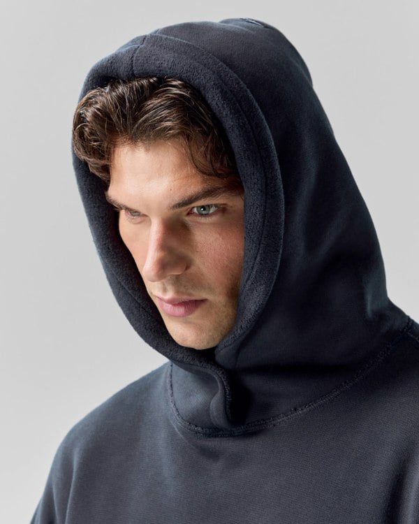 Frolickers Reversible Hoodie - Black / Moleskin