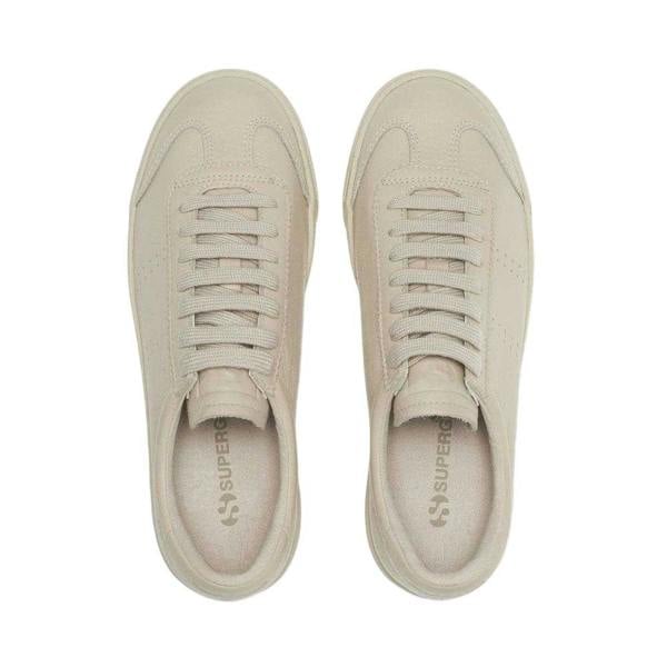 Superga Womens/Ladies 2843 Club S Cap Prime Tumbled Leather Trainers - Total Fog - 