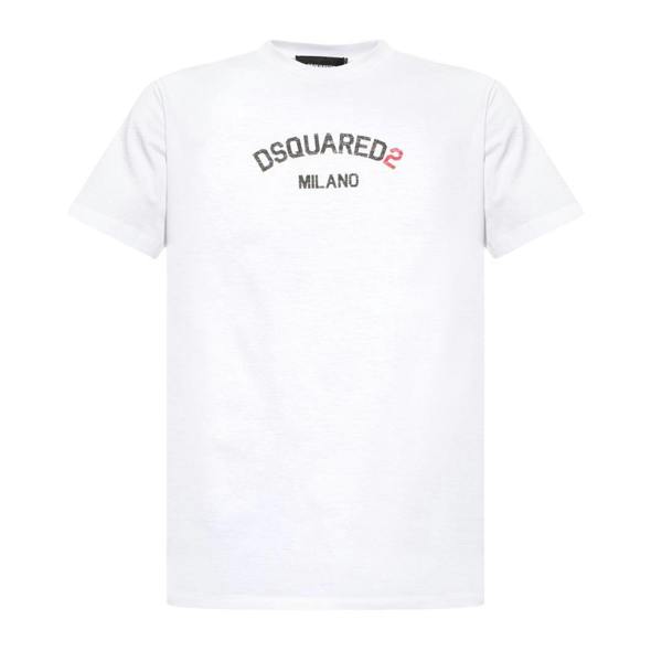 DSquared2 Mens Milano Logo T-Shirt - White - 