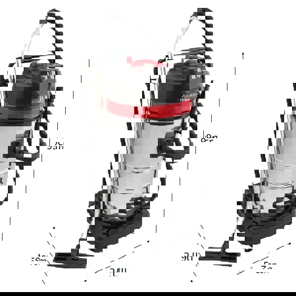 Maxblast 80L Industrial Vacuum, 5 Attachments & 3 Hoover Bags