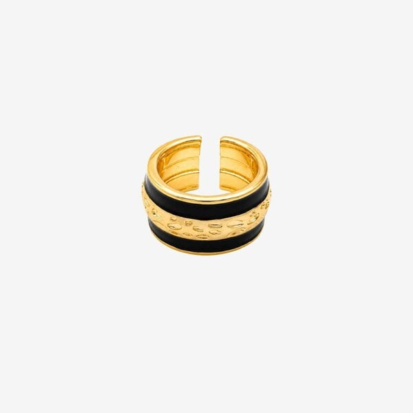 Uchi & Soto Kin Black and Gold Ring