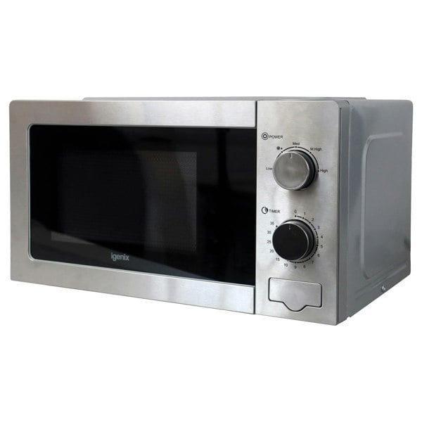 igenix Manual Microwave, 20 Litre, 5 Power Settings, 800W, Stainless Steel, IGMS02081SS