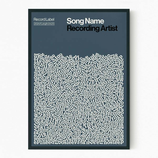 Reign&Hail Custom Song Lyric Print