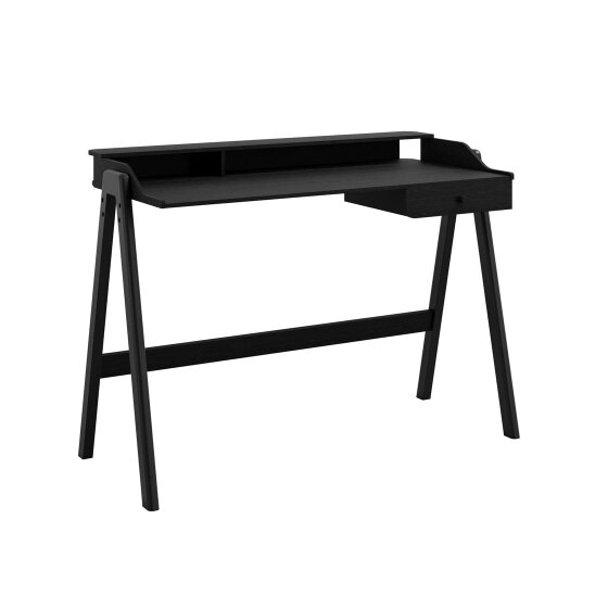 Wyld Haus Heppt Black Wood Veneer Desk 1 Drawer