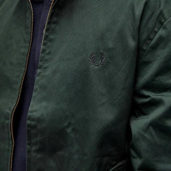 Fred Perry Waxed Night Green Harrington Jacket XS